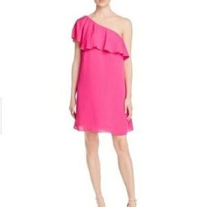 Amanda Uprichard Zoe One Shoulder Ruffle Dress sz XS